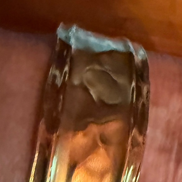 14K Gold Hammered Cuff Bracelet Stamped Italy - Picture 6 of 11